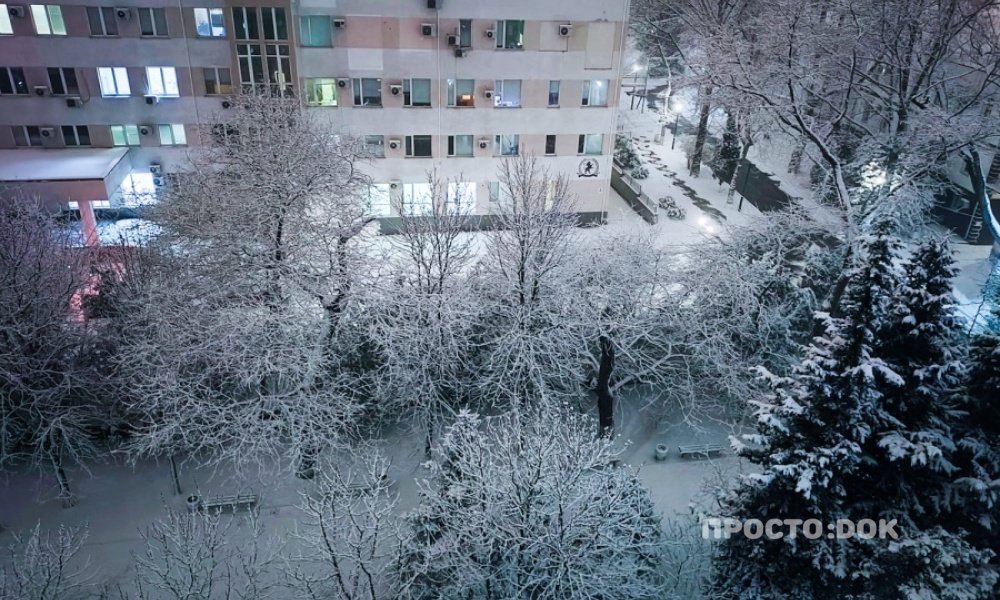 Первый снег в Севастополе